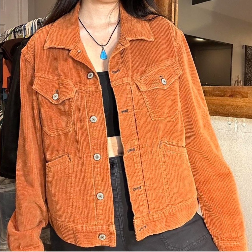 SOLD Free People Orange Corduroy Jacket (Medium)